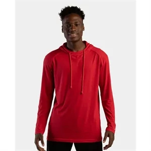 Badger Men's Tri-Blend Surplice Hooded Long Sleeve T-Shir... | https://www.bestnamebadges.com