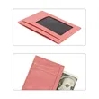 Slim Leather Card Holder Wallet W/ Clear Window | https://www.bestnamebadges.com