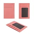 Slim Leather Card Holder Wallet W/ Clear Window | https://www.bestnamebadges.com