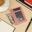 Slim Leather Card Holder Wallet W/ Clear Window | https://www.bestnamebadges.com