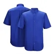 Men's Short Sleeve Button Down Woven Shirt With Custom Logo | https://www.bestnamebadges.com