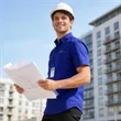 Men's Short Sleeve Button Down Woven Shirt With Custom Logo | https://www.bestnamebadges.com