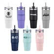 30oz. Dual Wall Stainless Steel & PP Tumbler with Clear Lid | https://www.bestnamebadges.com