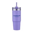 30oz. Dual Wall Stainless Steel & PP Tumbler with Clear Lid | https://www.bestnamebadges.com
