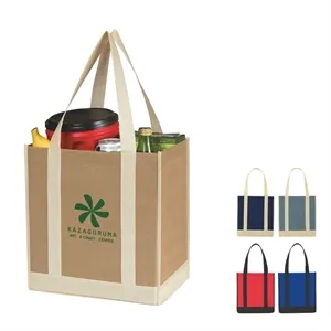 Non-Woven Two-Tone Shopper Tote Bag | https://www.bestnamebadges.com