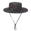 Custom Dye Sublimated Wide Brim Bucket Hat | https://www.bestnamebadges.com