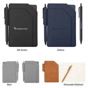 Pinnacle Recycled Jotter With Pen | https://www.bestnamebadges.com