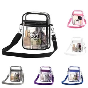Clear Crossbody Purse Bag Stadium Approved with Front Pocket