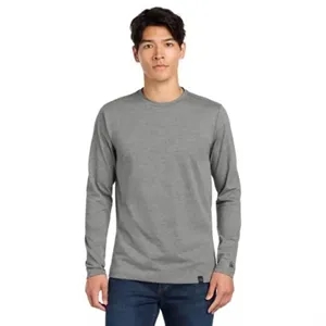 New Era Heritage Blend Long Sleeve Crew Tee. | https://www.bestnamebadges.com