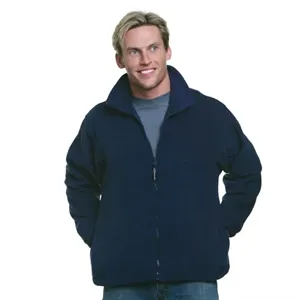 Bayside Men's USA-Made Full-Zip Fleece Jacket - 1130 | https://www.bestnamebadges.com