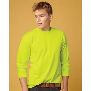 Bayside Men's USA-Made 50/50 Long Sleeve T-Shirt - 1715 | https://www.bestnamebadges.com