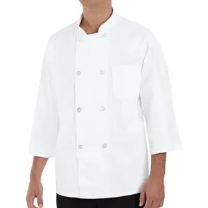 Chef Designs Three-Quarter Sleeve Chef Coat - 0402 | https://www.bestnamebadges.com