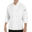 Chef Designs Button Chef Coat With Thermometer Pocket - 0413 | https://www.bestnamebadges.com