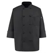 Chef Designs Black Knot Button Chef Coat - 0427 | https://www.bestnamebadges.com