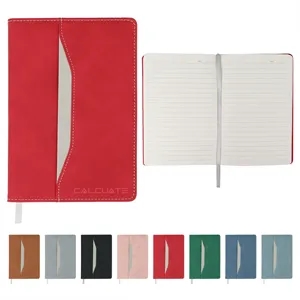 A5 Soft PU Leather Work Notebook W/ Front Pocket