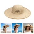 Natural Raffia Wide Brim Straw Sun Hat | https://www.bestnamebadges.com