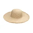 Natural Raffia Wide Brim Straw Sun Hat | https://www.bestnamebadges.com