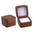 2 Slot Magnetic Square Wooden Ring Box For Wedding | https://www.bestnamebadges.com