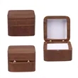 2 Slot Magnetic Square Wooden Ring Box For Wedding | https://www.bestnamebadges.com