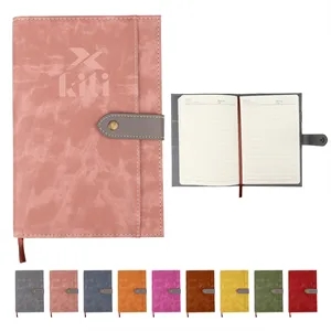 A5 Hardcover Leather Notebook W/ Pen Holder & Pocket