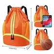 Sports Drawstring Backpack with Wet & Dry Shoe Pocket | https://www.bestnamebadges.com
