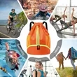 Sports Drawstring Backpack with Wet & Dry Shoe Pocket | https://www.bestnamebadges.com