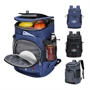 Large Capacity PEVA Insulated Cooler Backpack Lunch Bag