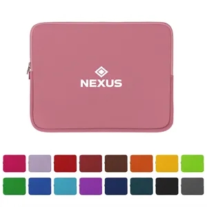 15" Slim Neoprene Laptop Sleeve W/ Zipper Closure
