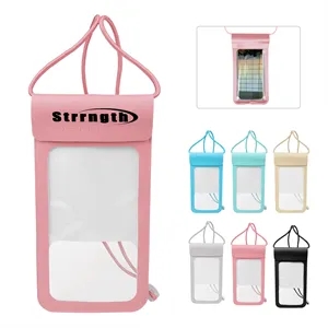 Waterproof TPU Cell Phone Pouch W/ Lanyard