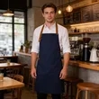 Adjustable Canvas Kitchen Apron With 2 Front Pockets | https://www.bestnamebadges.com