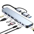 8 in 1 USB Hub Extender with SD/TF Card Reader | https://www.bestnamebadges.com