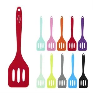Small Slotted Silicone Spatula With Hanging Hole