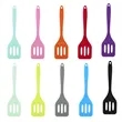 Small Slotted Silicone Spatula With Hanging Hole | https://www.bestnamebadges.com