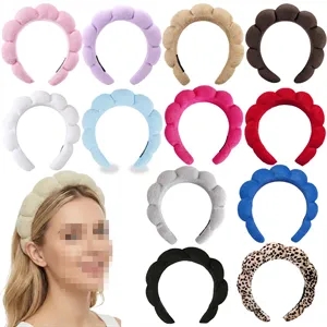 Terry Cloth Puffy Makeup Spa Headbands