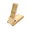 Premium Bamboo Gel Ink Pen Gift Set With Display Case | https://www.bestnamebadges.com