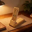 Premium Bamboo Gel Ink Pen Gift Set With Display Case | https://www.bestnamebadges.com