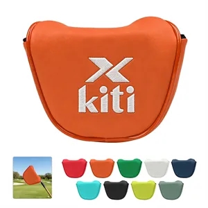 PU Leather Golf Putter Head Cover W/ Magnetic Closure