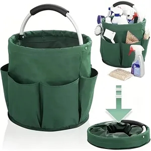 Foldable Cleaning Organizer Storage Basket with 6 Pockets