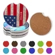 2.5" Full Color Ceramic Car Coaster With Cork Base | https://www.bestnamebadges.com
