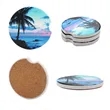 2.5" Full Color Ceramic Car Coaster With Cork Base | https://www.bestnamebadges.com