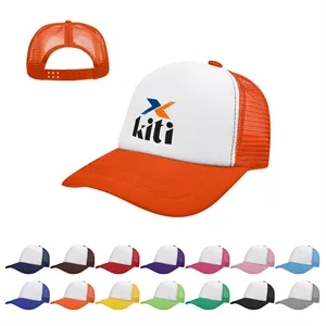 5 Panel Two Tone Mesh Back Trucker Cap