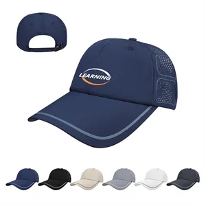 6 Panel Lightweight Breathable Golf Hat W/ Vents