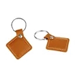 Square PU Leather Keychain Key Fob | https://www.bestnamebadges.com
