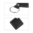 Square PU Leather Keychain Key Fob | https://www.bestnamebadges.com