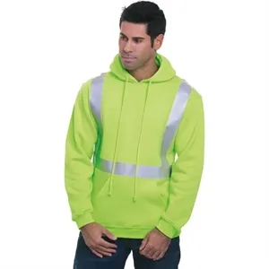 Bayside Unisex USA-Made Hi-Visibility Hooded Sweatshirt -... | https://www.bestnamebadges.com