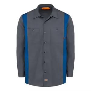 Dickies Men's Tall Industrial Colorblocked Long Sleeve Sh... | https://www.bestnamebadges.com