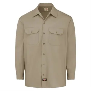 Dickies Men's Heavyweight Cotton Long Sleeve Shirt - 5549 | https://www.bestnamebadges.com