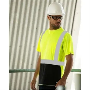 Kishigo Unisex Black Bottom Class 2 T-Shirt - 9162