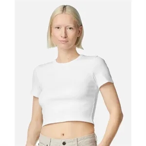 American Apparel Women's Baby Rib Cropped Tee - BR210