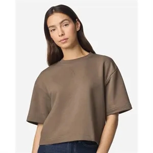 American Apparel Women's French Terry Mid-Length Boxy Top...